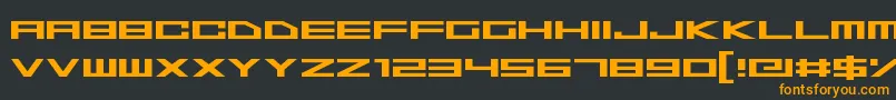 SpaceSuperstars Font – Orange Fonts on Black Background