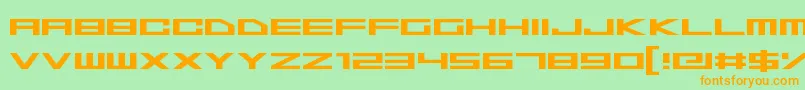 SpaceSuperstars Font – Orange Fonts on Green Background