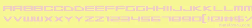 SpaceSuperstars Font – Pink Fonts on Yellow Background