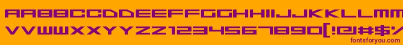 SpaceSuperstars Font – Purple Fonts on Orange Background