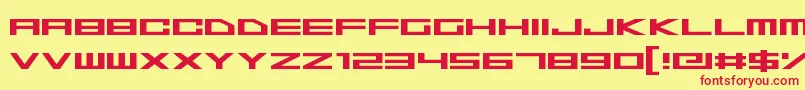 SpaceSuperstars Font – Red Fonts on Yellow Background