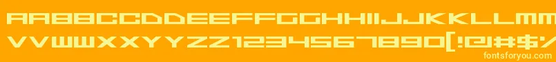 En savoir plus sur la police SpaceSuperstars Police SpaceSuperstars – polices jaunes sur fond orange