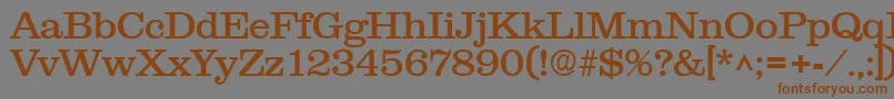 NewslineSf Font – Brown Fonts on Gray Background