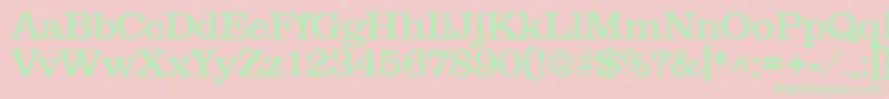 NewslineSf Font – Green Fonts on Pink Background
