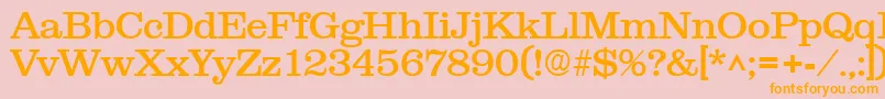 NewslineSf Font – Orange Fonts on Pink Background