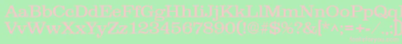 NewslineSf Font – Pink Fonts on Green Background