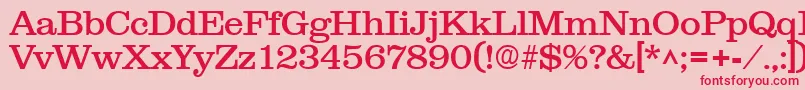 NewslineSf Font – Red Fonts on Pink Background