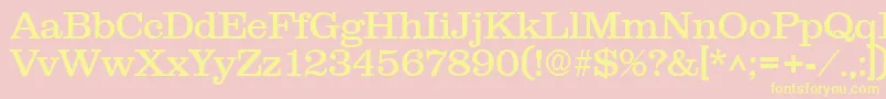 NewslineSf Font – Yellow Fonts on Pink Background