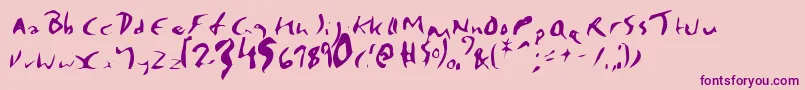 Badpalace1 Font – Purple Fonts on Pink Background