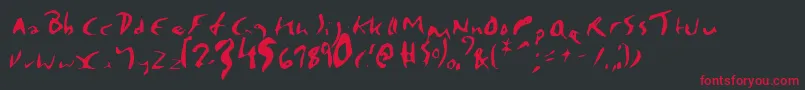 Badpalace1 Font – Red Fonts on Black Background