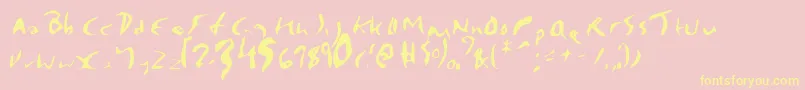 Badpalace1 Font – Yellow Fonts on Pink Background