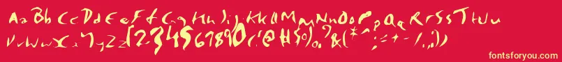 Badpalace1 Font – Yellow Fonts on Red Background
