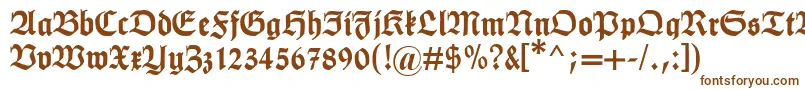 Humboldtfraktur Font – Brown Fonts on White Background