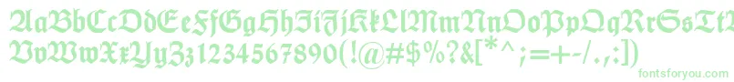 Humboldtfraktur Font – Green Fonts on White Background