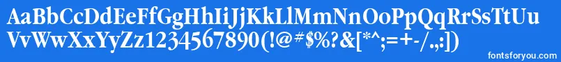 GaramondnarrowbttBold Font – White Fonts on Blue Background