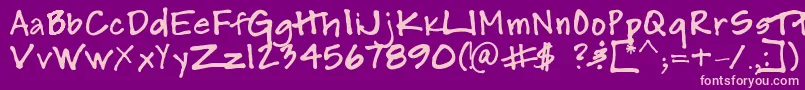 SmHollyism Font – Pink Fonts on Purple Background