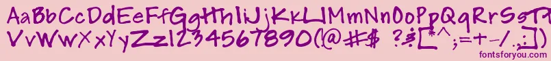 SmHollyism Font – Purple Fonts on Pink Background