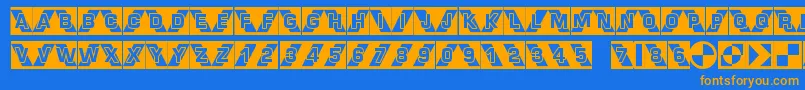 Airlock Font – Orange Fonts on Blue Background