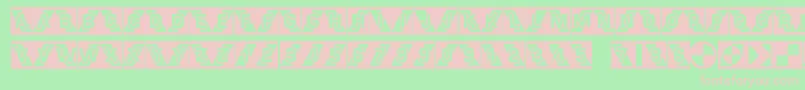 Airlock Font – Pink Fonts on Green Background