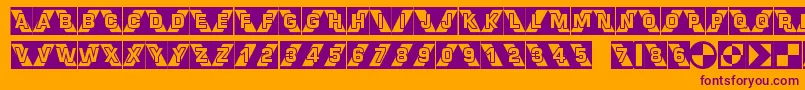 Airlock-fontti – violetit fontit oranssilla taustalla