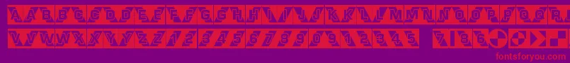 Airlock Font – Red Fonts on Purple Background