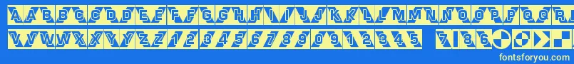 Airlock Font – Yellow Fonts on Blue Background