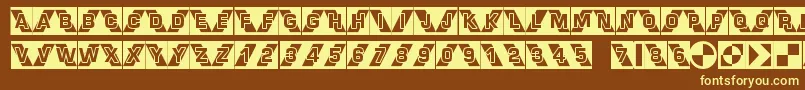 Airlock-fontti – keltaiset fontit ruskealla taustalla