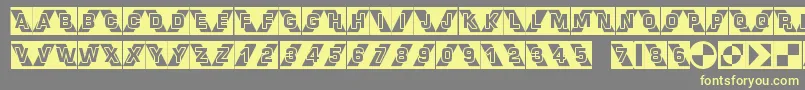 Airlock Font – Yellow Fonts on Gray Background