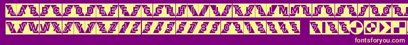 Airlock Font – Yellow Fonts on Purple Background