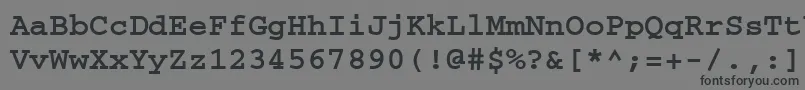 CouriercfttBold Font – Black Fonts on Gray Background