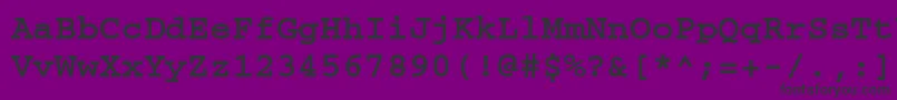 フォントCouriercfttBold – 紫の背景に黒い文字