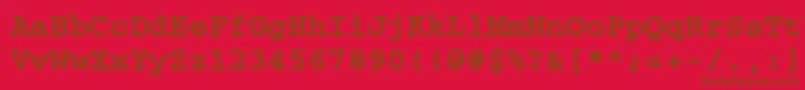 CouriercfttBold Font – Brown Fonts on Red Background