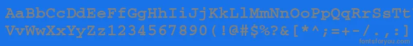 CouriercfttBold Font – Gray Fonts on Blue Background