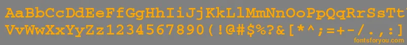 CouriercfttBold Font – Orange Fonts on Gray Background
