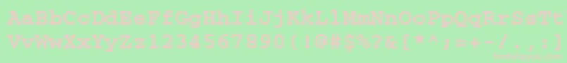 CouriercfttBold Font – Pink Fonts on Green Background