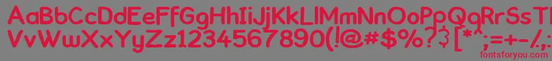 ComickbookSimple Font – Red Fonts on Gray Background