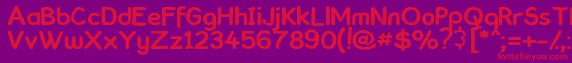 ComickbookSimple Font – Red Fonts on Purple Background