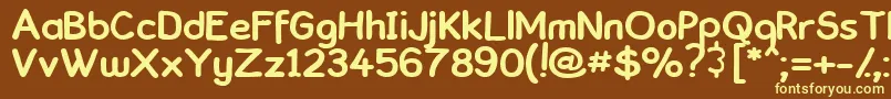 ComickbookSimple Font – Yellow Fonts on Brown Background