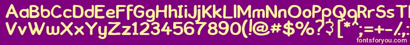 ComickbookSimple Font – Yellow Fonts on Purple Background