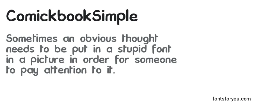 ComickbookSimple Font