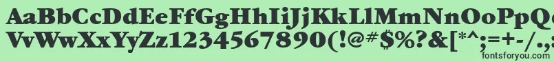 フォントGaramondbookgttBold – 緑の背景に黒い文字