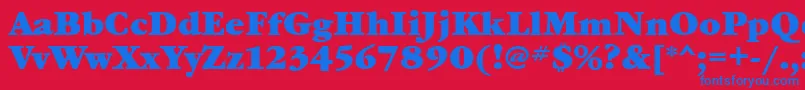 GaramondbookgttBold Font – Blue Fonts on Red Background