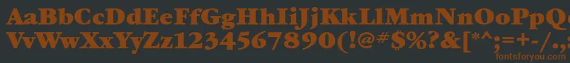 Шрифт GaramondbookgttBold – коричневые шрифты на чёрном фоне