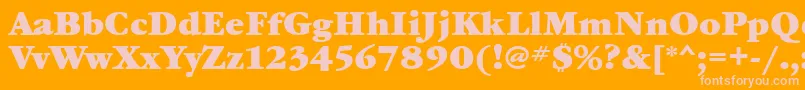 GaramondbookgttBold Font – Pink Fonts on Orange Background