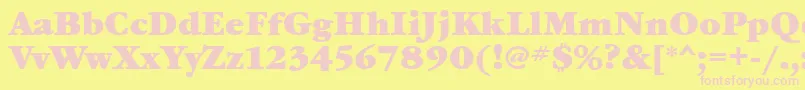 GaramondbookgttBold Font – Pink Fonts on Yellow Background