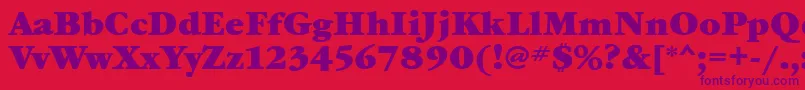 GaramondbookgttBold Font – Purple Fonts on Red Background