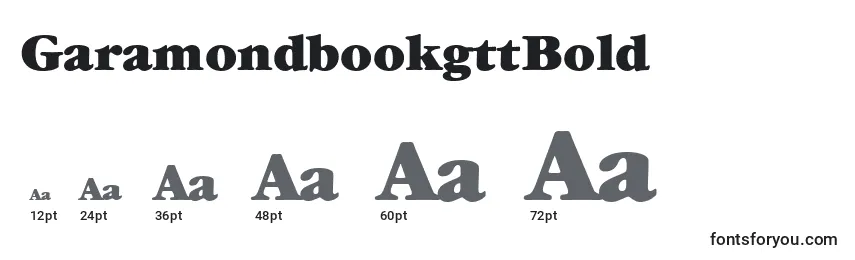 Размеры шрифта GaramondbookgttBold