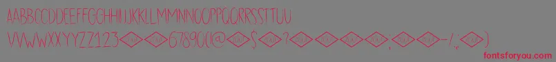 DkDubbelZout Font – Red Fonts on Gray Background
