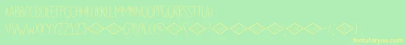 Шрифт DkDubbelZout – жёлтые шрифты на зелёном фоне