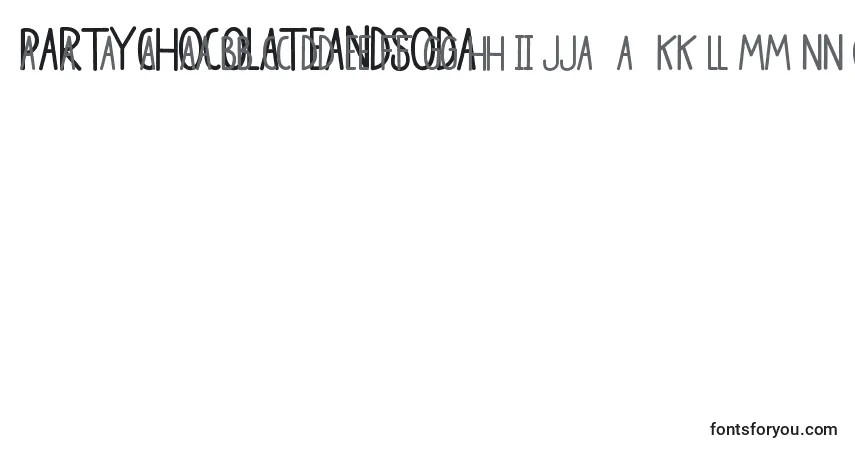 Schriftart PartyChocolateAndSoda – Alphabet, Zahlen, spezielle Symbole